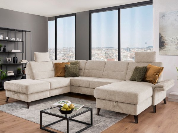 Rohová sedací souprava do tvaru U ve skandinávském stylu WESTERLAND 2