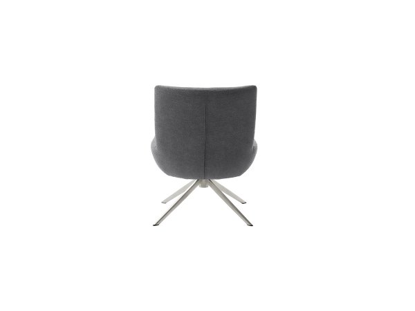 Jídelní otočná židle WILSON XL bez područek, antracitová s ocelovou podnoží