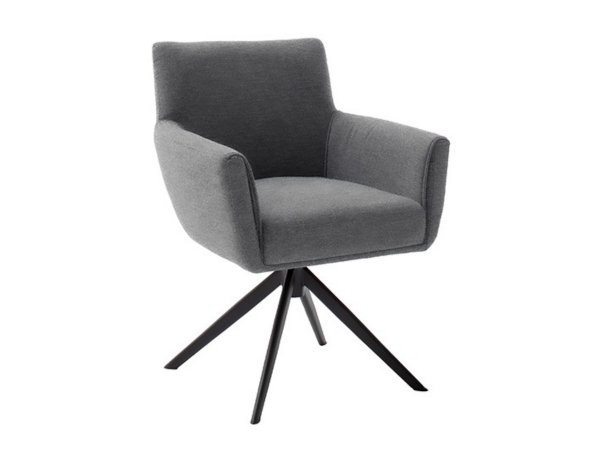 Jídelní otočná židle WILSON, antracitová s černou podnoží