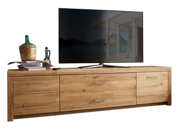 Dubový televizní stolek III do obývacího pokoje LOMMA