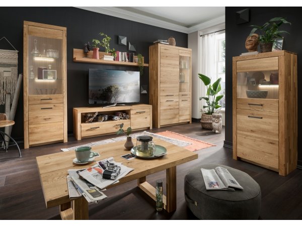 Dubová vitrína I do obývacího pokoje LOMMA