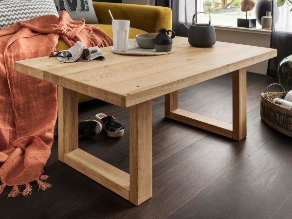 Dubový nábytek z masivu do obývacího pokoje LOMMA 8 (černé úchyty) - 100% masiv