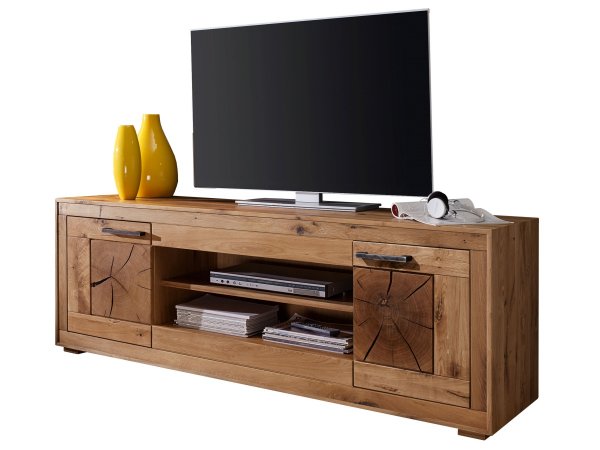 Dubový televizní stolek IV do obývacího pokoje SUNDBY dub divoký