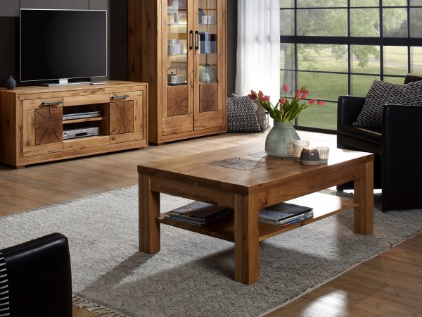 Dubový konferenční stolek I do obývacího pokoje SUNDBY dub divoký