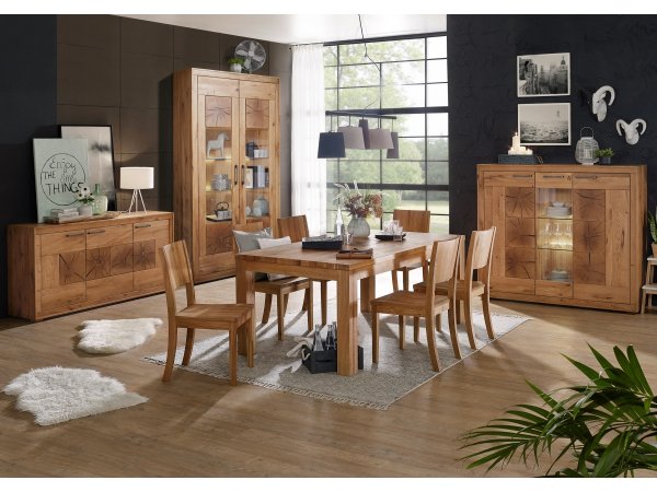 Dubový stůl do jídelny SUNDBY dub divoký 180x90 cm