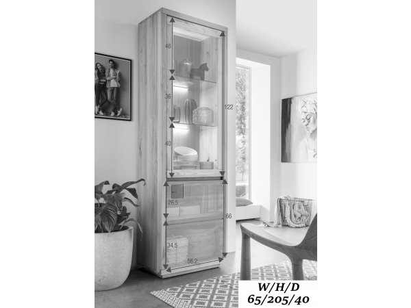 Dubový nábytek z masivu do obývacího pokoje Carson sestava 2