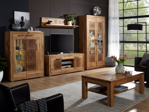 Dubový konferenční stolek I do obývacího pokoje SUNDBY dub divoký