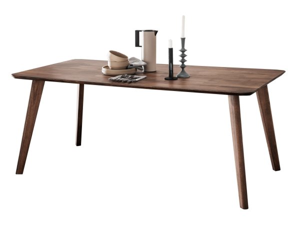 Jídelní stůl z masivu ALVIK 180x90 buk olejovaný v barvě tabáku