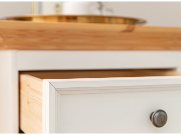 Komoda 3-dvéřová LUNO bílá/borovice