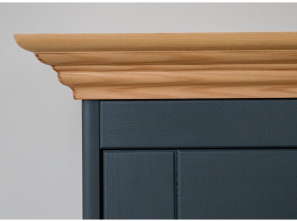 Vitrína 2-dvéřová LUNO nízká s vitrínou grafit/borovice