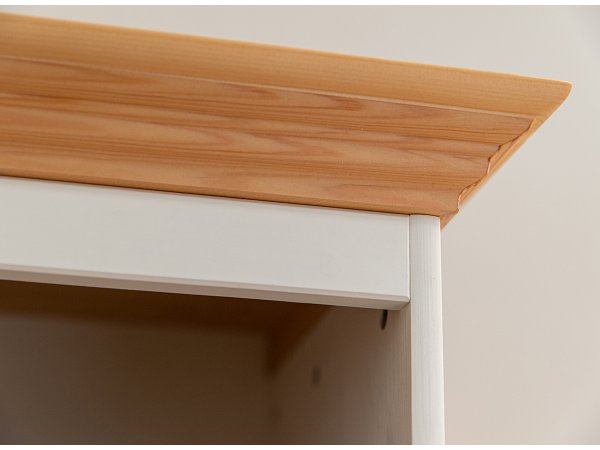 Vitrína LUNO úzká bílá/borovice pravá