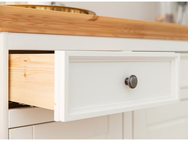 Komoda 3-dvéřová LUNO bílá/borovice