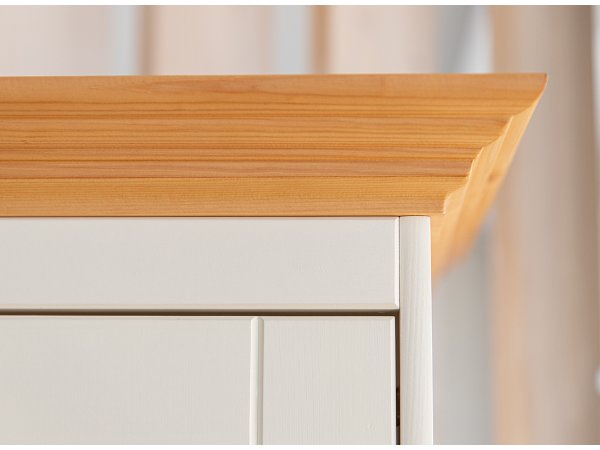 Vitrína 2-dvéřová LUNO bílá/borovice