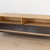 Dubová TV skříňka LOFT se sklem malá