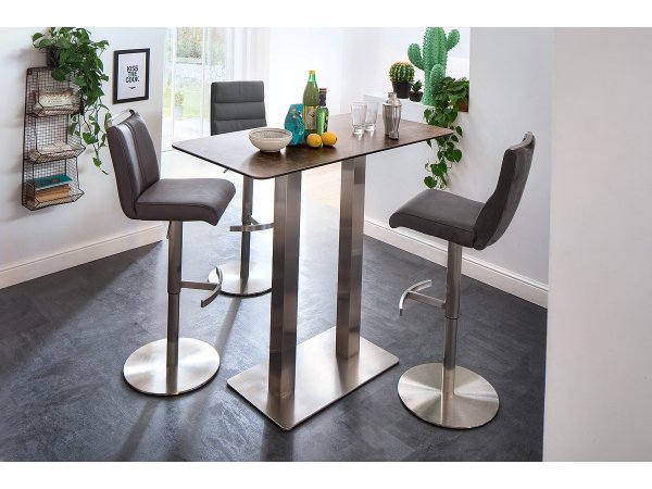 Barová otočná židle GIULIA C šedá