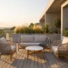Zahradní sedací souprava Terracina, akáciové dřevo, béžový, 2 křesla, pohovka a stolek – House Nordic