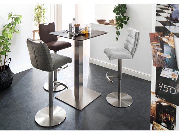 Barová otočná židle GIULIA C šedá