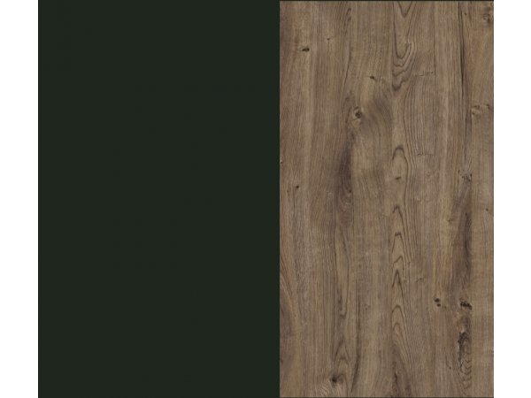 Vitrína do obývacího pokoje ve venkovském stylu EVORA typ 05 zelená/dub lefkas